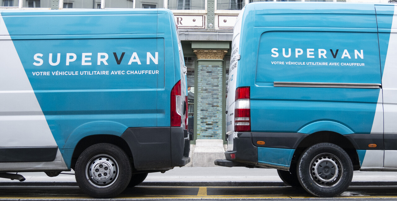 Supervan pour la livraison sur chantier